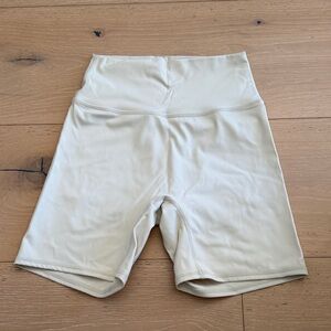 Monday Swimwear High-Waist Cream Bike Shorts